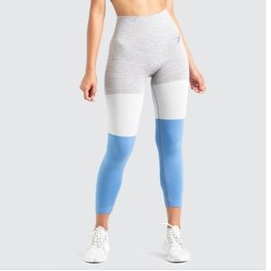 Do you even blue and gray leggings